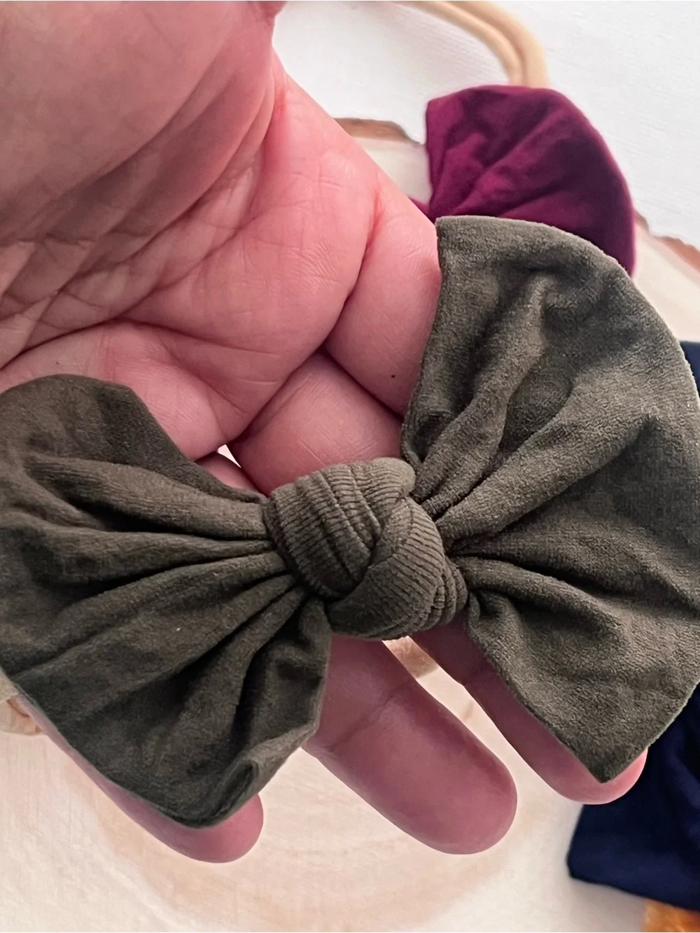 Baby Girl The 3-Piece Autumn Bundle Nylon Handmade Knotted headband